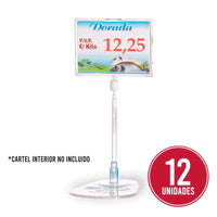 SOPORTE CAJETÍN PORTA PRECIOS CON PEANA  - Desde 25.92€! Disponible ahora en ProxyMarket